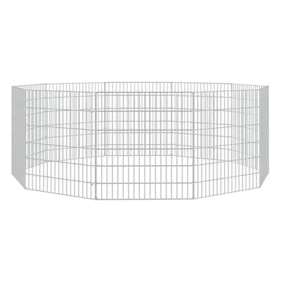 (54 x cm/10) vidaXL Free Range Animal Enclosure Rabbit Cage Animal Cage Galvanised Iron