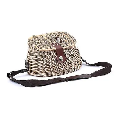 Wicker Basket Fishing Creel Trout Perch Cage Tackle Fisherman Box Outdoor Classical Willow Trout