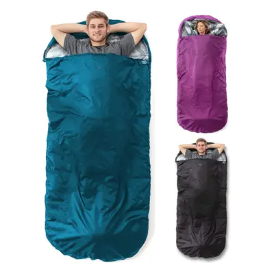 (Marine Blue) Sleeping Bag - Extra Wide Sleeping Bag for Adults - Rectangular, Lightweight and W