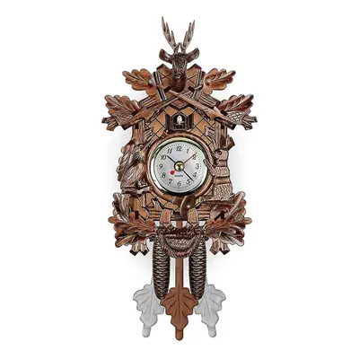 German Black Forest Cuckoo Clock Retro Nordic Style Wooden Cuckoo Wall Clock