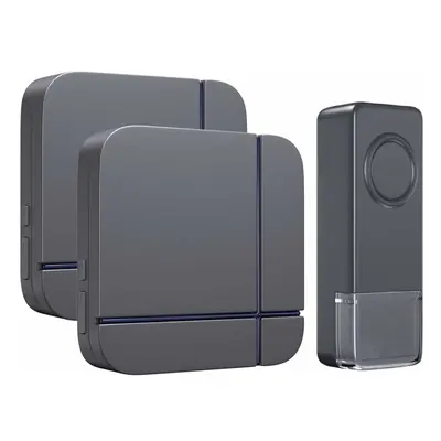 Wireless Doorbell Grey, Plug in Waterproof Doorbell Kit, Best Cordless Door Chime With feet / 30