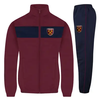 (Navy Claret, Years) West Ham United Boys Tracksuit Jacket & Pants Set Kids OFFICIAL Football Gi