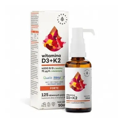 AURA HERBALS Vitamin D3 IU + K2MK7 - 50ml