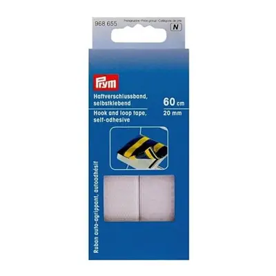 Prym Hook and Loop Tape, White, Self-Adhesve-0.79"-White-23.62"