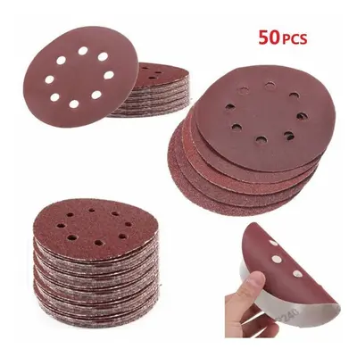 50Pcs Holes Abrasive Sand Discs Sanding Paper 60 120 Grit Sand Paper