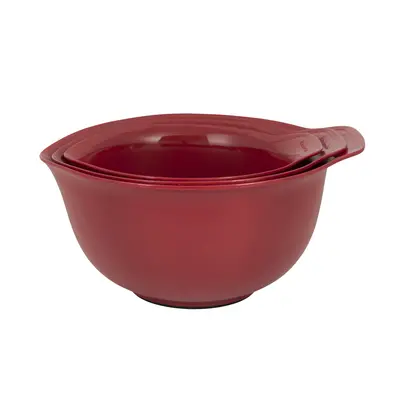 KitchenAid Universal Nesting Plastic Mixing Bowls 2.5 quart 3.5 quart 4.5 quart Non Slip Base wi