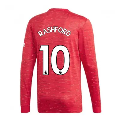 (L) Man Utd Adidas Home Long Sleeve Shirt (RASHFORD 10)