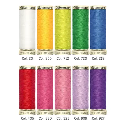 Gutermann Sew-All Polyester Thread Set Spools-Pastels