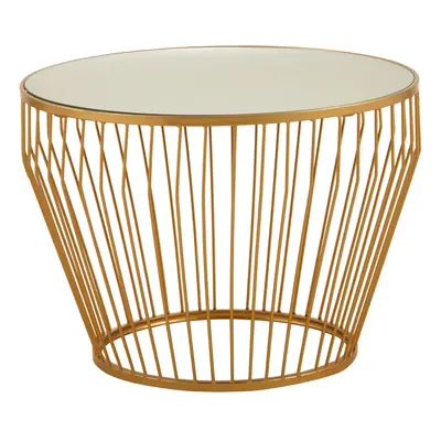 Premier Housewares Avantis Gold Finish Tapered Design Side Table