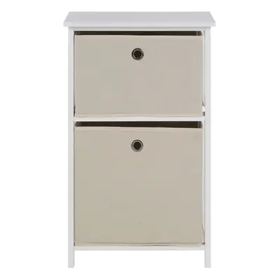 Premier Housewares Lindo Natural Fabric Drawers Cabinet