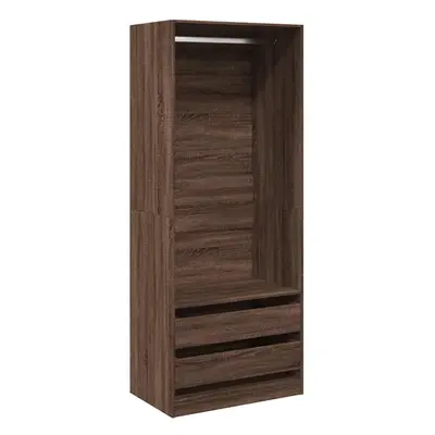 (brown oak) vidaXL Wardrobe Clothing Storage Hanger Clothes Cabinet Closet Engineered Wood