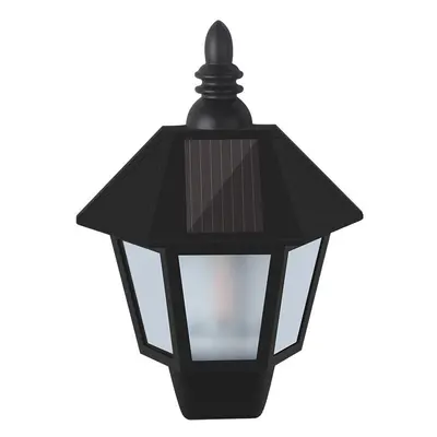 (Light control mode) Solar Lights Solar Flame Flickering Dancing Wall Lamp Outdoor Waterproof LE