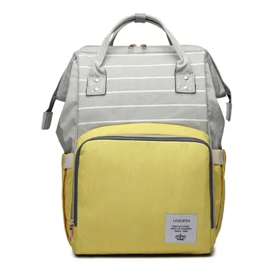 (Yellow) Maternity Nappy Diaper Bag Large Capacity Baby Shoulder Bag Outdoor / Travel Backpack