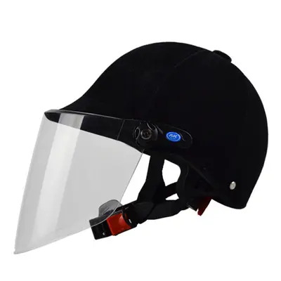 (A) Breathable Riding Helmet With Lenses Motorcycle Biker Goggles Windshield Protector Adjustabl