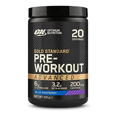 ON Gold Standard Preworkout Advanced with lCitrulline Betaalanine and Caffeine Blue Raspberry Se