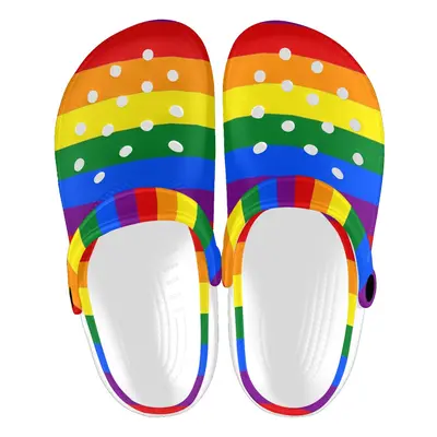 (Gay Pride Rainbow Flag_4924) Garden Clogs Shoes for Mens & Womens & Kids Clog Slippers Sandals