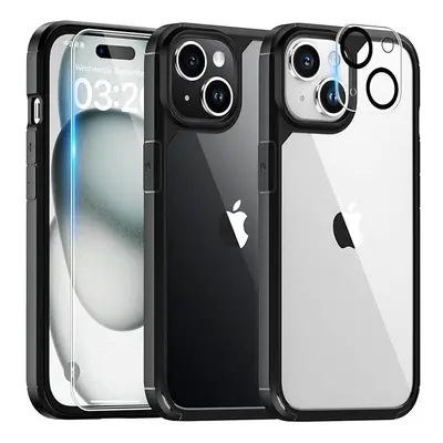 iPhone Case 6.1", [Not Yellowing] and 2X Screen Protectors + 2X Camera Lens Protectors, [Militar