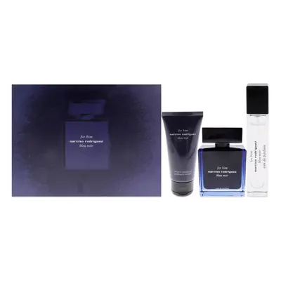 Bleu Noir by Narciso Rodriguez for Men - Pc Gift Set 3.3oz EDP Spray, 1.6oz Shower Gel, 10ml EDP