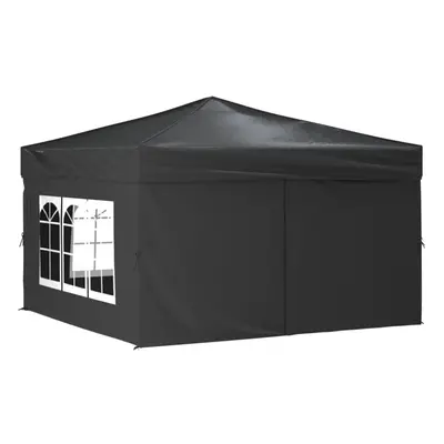 (anthracite, x x cm) vidaXL Folding Party Tent with Sidewall Patio Camping Gazebo Pavilion Marqu