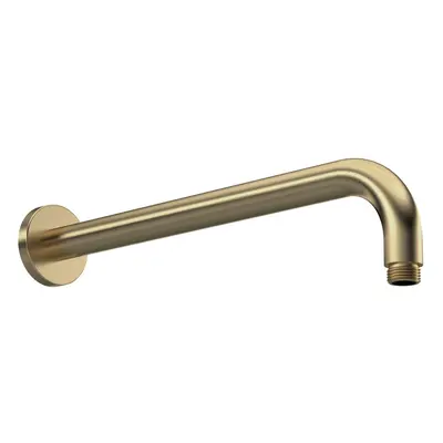 Round Wall Mount Shower Arm - 345mm - Brushed Brass