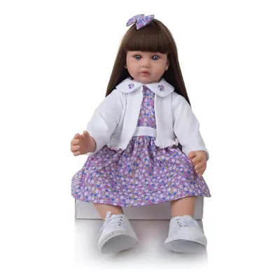 (blue, cm) Super Doll With Long Hair Inch Reborn Dolls Cm Cloth Body Realistic Princess Girl Bab