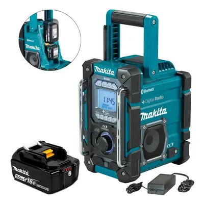 Makita DMR301 Digital DAB Built in Charger Site Radio DAB Bluetooth & 18v BL1850