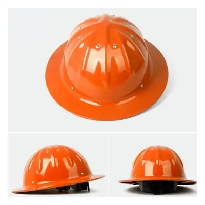 (orange) Aluminum Alloy Safety Helmet High Hardness Railway Metallurgy Mine Work Cap Lightweight