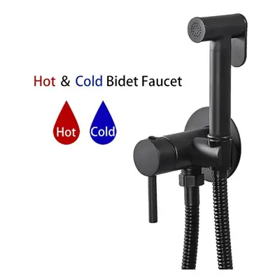 (black) Ula Black Bidet Faucet Toilet Bidet Sprayer Brass Toilet Bidet Faucet Hygienic Shower Ho