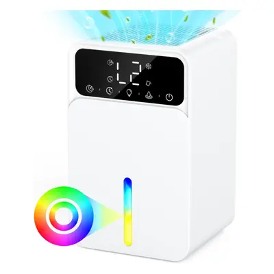 (Pure White) Dehumidifier for Bedroom, 1500ML Small Dehumidifiers for Home Bathroom with Automat