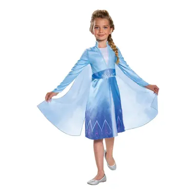 (7-8 Years, Blue) Frozen Girls Travelling Elsa Costume Set