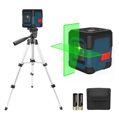 (Lv1gt With Tripod) Laser level with tripod Green cross level horizontal vertical line rotatable