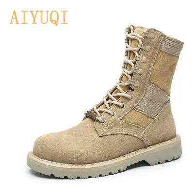 (as the picture, 40) Genuine Leather Women Boots Suitable For Spring, Autumn And Winterwith Wome