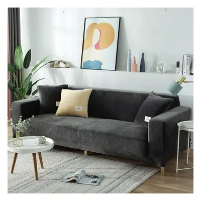 (grey, 1seat (90-140cm)) 1/2/3/4 Seater Shape Corner Sofa Coversthickening Elastic Sofa Cover Sl