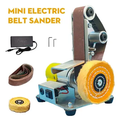 220v Mini Electric Belt Sander Diy Polishing Grinding Machine Cutter Edges Sharpener Multifuncti