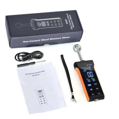 (orange) Holdpeak Hp-5000t Non-contact Wood Moisture Meter, Pinless Moisture Meter,20-40mm With 