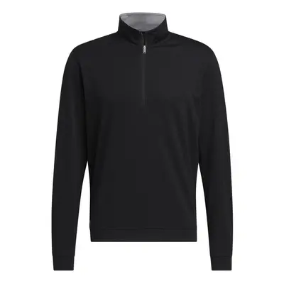 (M, Black) Adidas Mens Quarter Zip Sweatshirt