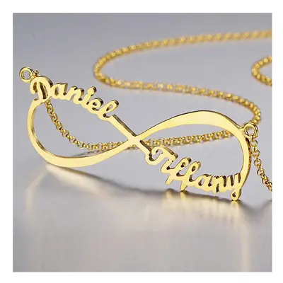 Personalized infinite Pendant Necklace, infinite sign with names birthstone nameplate Woman's je