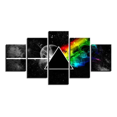 (16x24inch*2,16x32inch*2,16x40inch*1) Panels Pink Floyd Canvas wall art for home Decor