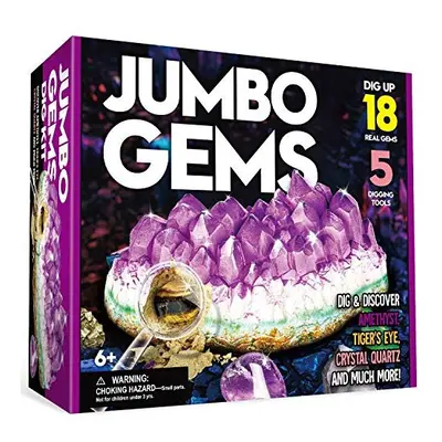 Jumbo Gem Dig Kit - Dig Up Real Gemstones for Kids - Rocks and Minerals, Crystals Mining Science