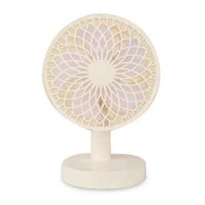 (White) Table Fan Mini Portable USB Charging Fan Low Noise Durable Life Natural Wind Lightweight