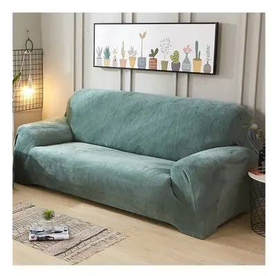 (Cyan, Seater) Easy Fit Sofa Slipcover Stretch Protector Plush