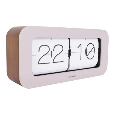 Karlsson \MATIZ BAMBOO\" wall / table clock - Warm Grey"""