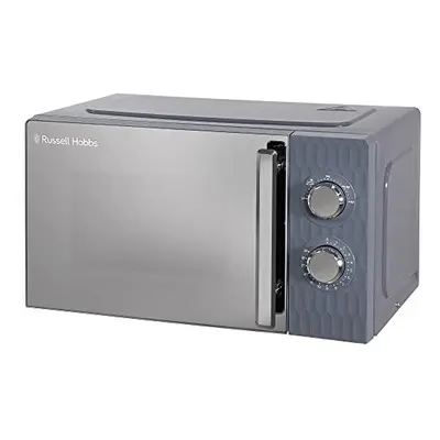 Russell Hobbs Honeycomb RHMM715G Litre 700W Grey Solo Manual Microwave with Power Levels, Integr