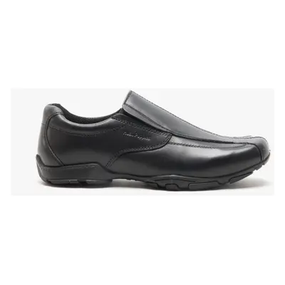 (UK 3, Black) Hush Puppies ELIJAH Boys Leather School Shoes Black