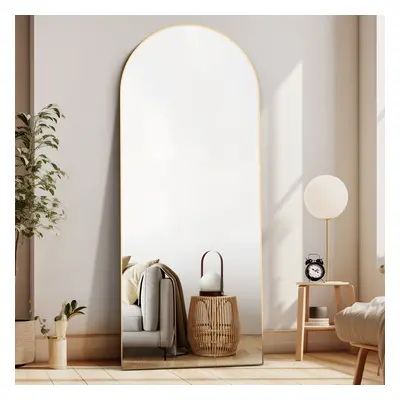 (Gold,165x60cm) CASSILANDO Arch Full Length Mirror Floor Standing