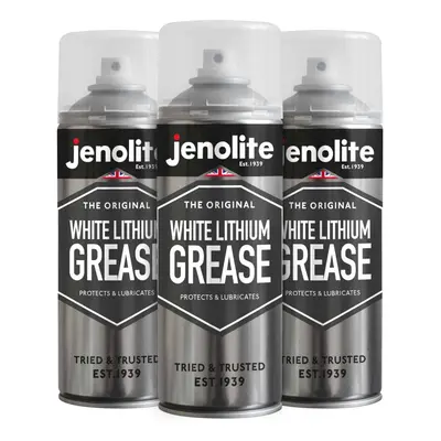 (3) JENOLITE White Lithium Grease Aerosol - Heavy Duty Lubrication and Corrosion Protection Spra