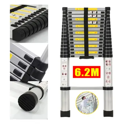 6.2m Telescopic Ladder Extendable Multi-Purpose Aluminum Steps