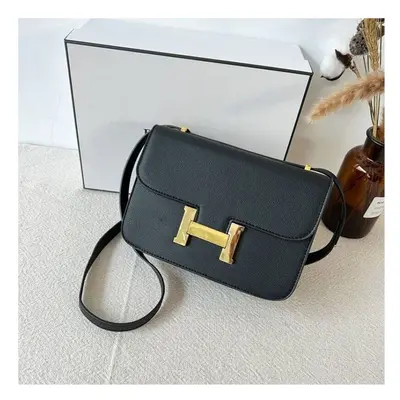 (Black, 1) New trendy high-end shoulder crossbody bag, versatile and fashionable design high-val