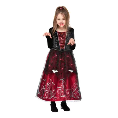 (4-6 Years, Black/Red) Smiffys Girls Deluxe Vampiress Costume