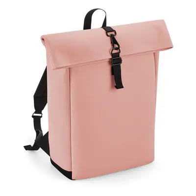 (One Size, Nude Pink) Bagbase Roll Top PU Backpack